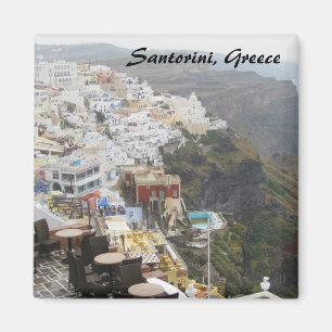 Santorini, quadratischer Magnet Griechenlands