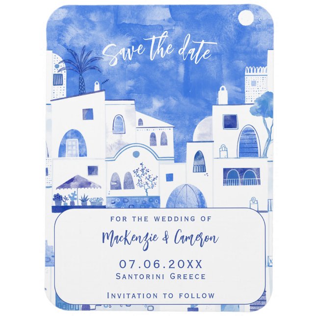 Santorini Save the Date Wedding Magnet (Von Creator hochgeladen)