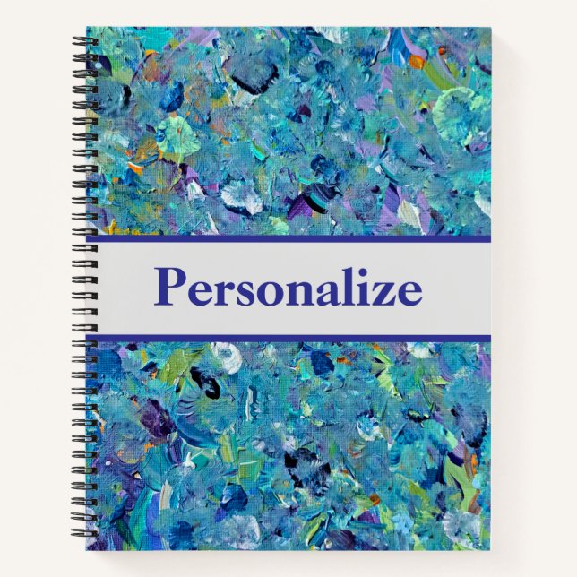 Santorini Seaglass-Notebook Notizbuch (Vorderseite)