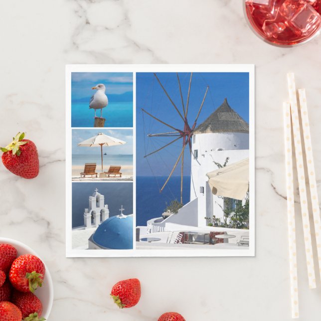 Santorini Serviette (Beispiel)