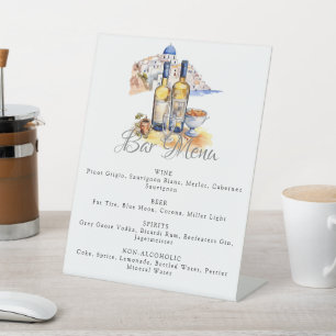 Santorini Skyline Bar Menu Sockelschild