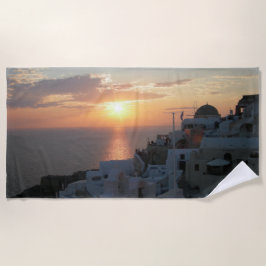 Santorini Sonnenuntergang-Badetuch Strandtuch