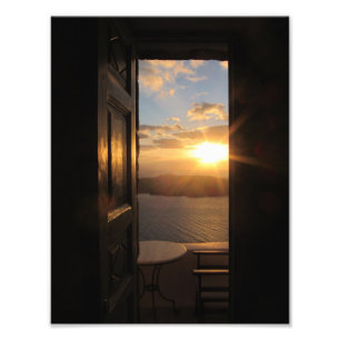 Santorini Sonnenuntergang Fotodruck