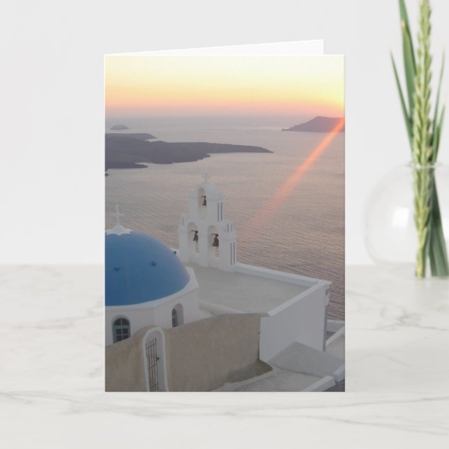 Santorini Sonnenuntergang Karte (Vorderseite)