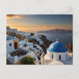 Santorini Sunset Bliss Postkarte