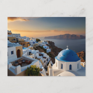 Santorini Sunset Bliss Postkarte