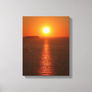 Santorini Sunset - Griechische Insel - Leinwanddruck