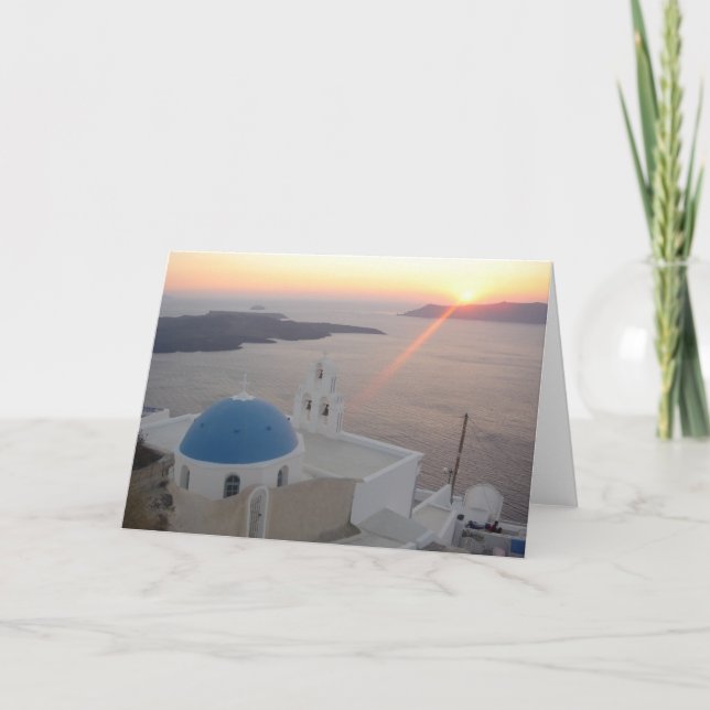 Santorini Sunset Karte (Vorderseite)