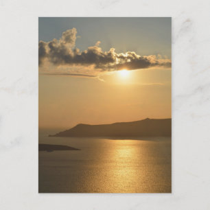 Santorini Sunset Postcard Postkarte