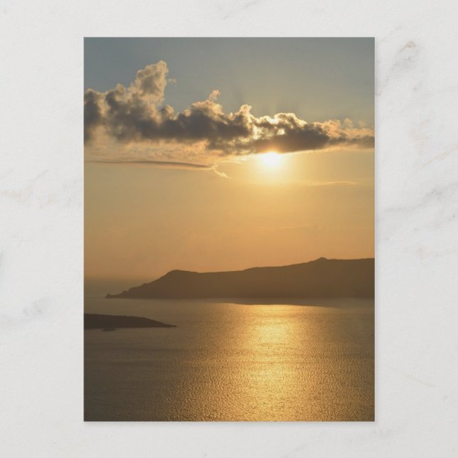Santorini Sunset Postcard Postkarte (Vorderseite)
