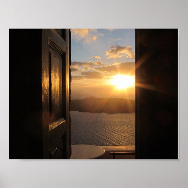 Santorini Sunset Poster (Vorne)