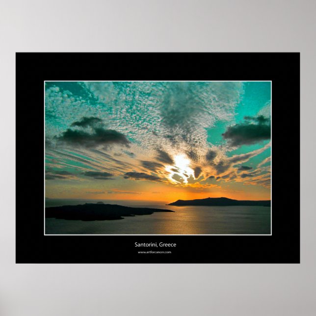 Santorini Sunset Poster (Vorne)
