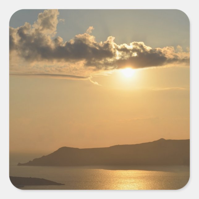 Santorini Sunset Stickers (Vorderseite)