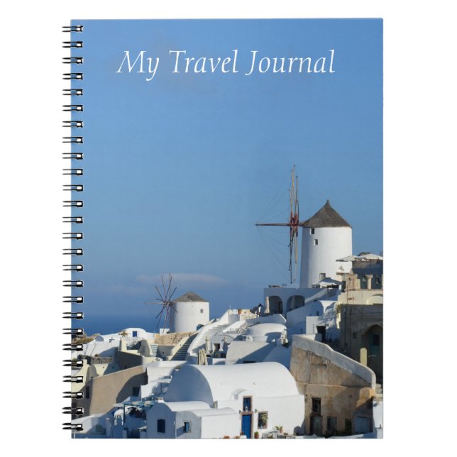 Santorini Travel Journal Notizblock (Vorderseite)