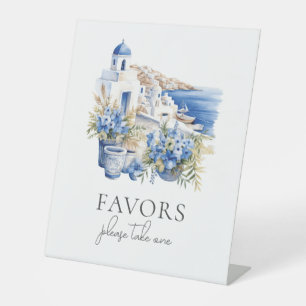 Santorini Wedding Table Sign Sockelschild