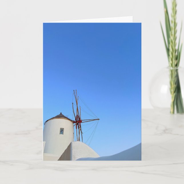Santorini Windmills Oia Greece Fotografy Karte (Vorderseite)