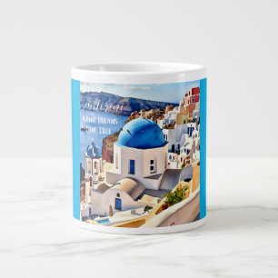 Santorini, wo Träume wahr werden Jumbo-Tasse