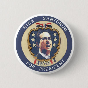 Santorum 2012 Retro Entwurf Button