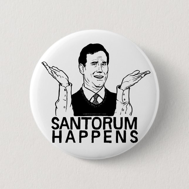 Santorum geschieht Knopf Button (Vorderseite)