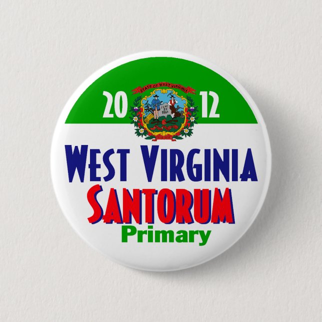 Santorum WEST VIRGINIA Knopf Button (Vorderseite)