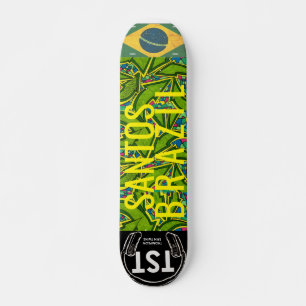 SANTOS BRASILIEN Skateboard, 7 ¾ Zoll Deck Skateboard
