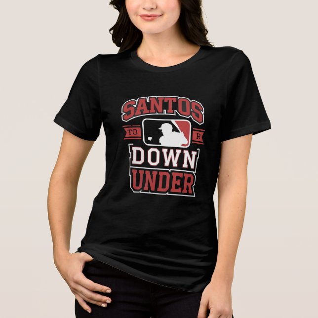 Santos Down under Baseball-Logo Tri-Blend Shirt (Vorderseite)