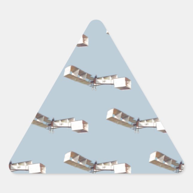 Santos-Dumont 14-Bis-Flugzeug Dreieckiger Aufkleber (Vorderseite)