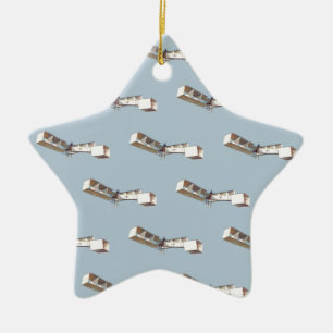 Santos-Dumont 14-Bis-Flugzeug Keramikornament