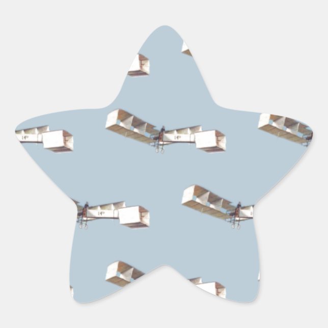 Santos-Dumont 14-Bis-Flugzeug Stern-Aufkleber (Vorderseite)