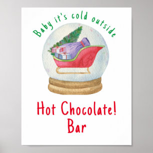 Sants sleigh - Hot chocolate Bar Poster