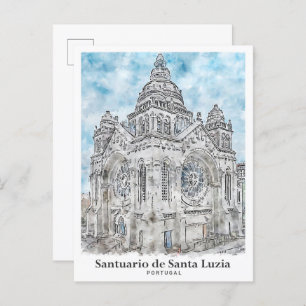 Santuario de Santa Luzia Portugal Reisen Postkarte