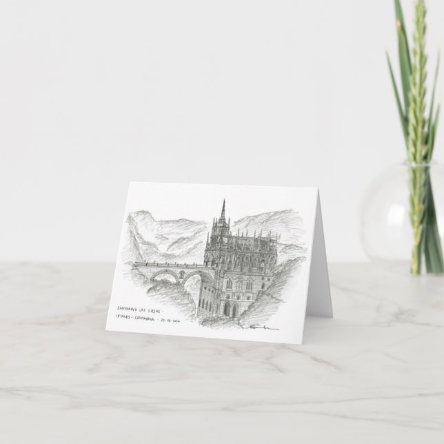 Santuario Las Lajas, Ipiales, Kolumbien Karte (Vorderseite)