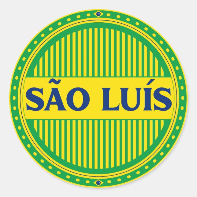 São Luís City Pride – Brazilian Identity Runder Aufkleber (Vorderseite)