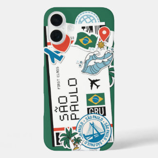 São Paulo-Abenteuer-Personalausweis-Stempel-Handyh iPhone 16 Plus Hülle