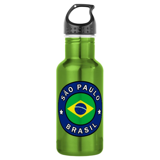 São Paulo Brasil Edelstahlflasche (Vorderseite)