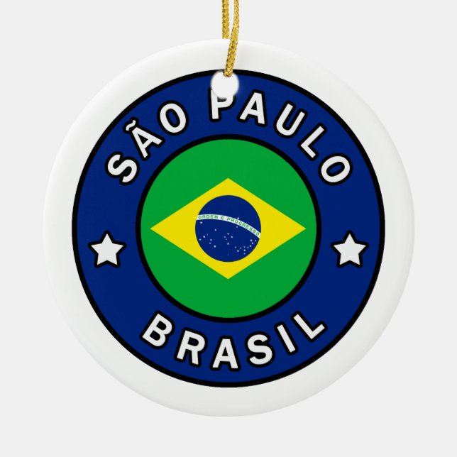 São Paulo Brasil Keramik Ornament (Vorne)