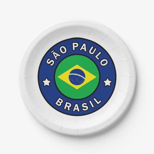 São Paulo Brasil Pappteller (Vorderseite)