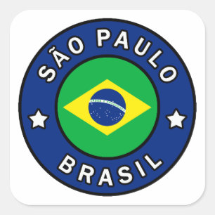 São Paulo Brasil Quadratischer Aufkleber