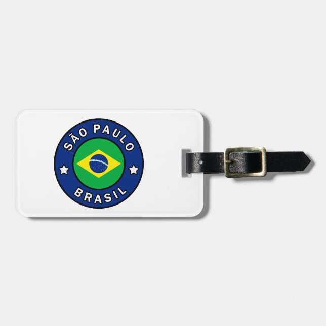 São Paulo Brasilien Gepäckanhänger (Vorderseite horizontal)