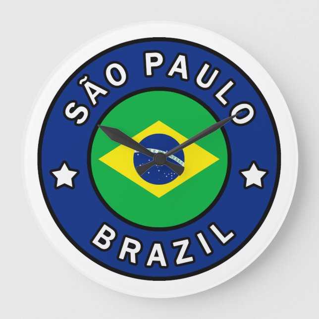 São Paulo Brasilien Große Wanduhr (Vorderseite)