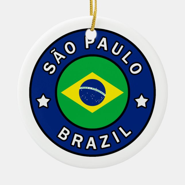 São Paulo Brasilien Keramik Ornament (Vorne)