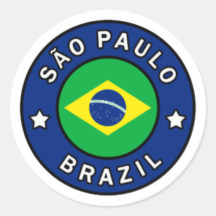 São Paulo Brasilien Runder Aufkleber