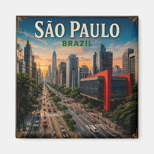 🌆 Sao Paulo Brasilien Urlaubserinnerung Für Reise Magnet