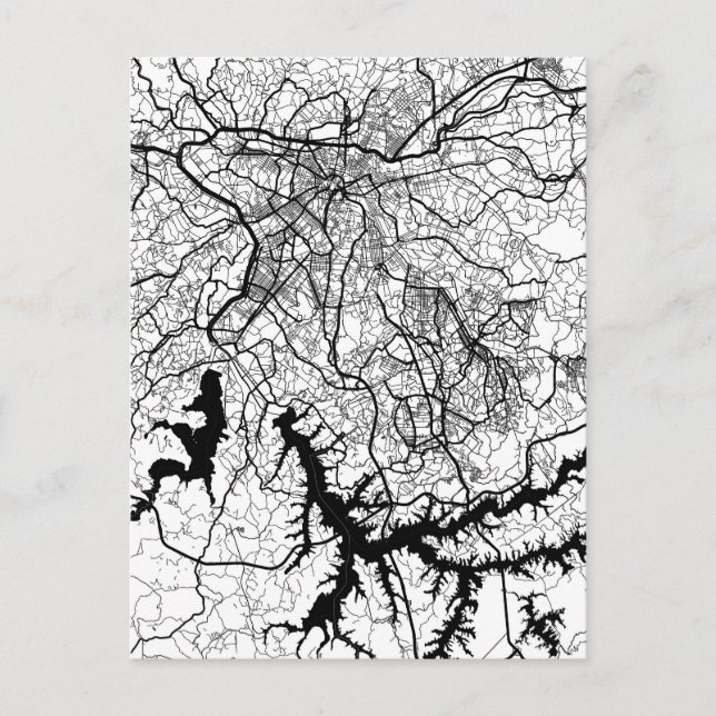 São Paulo Brazil Map Postkarte (Vorderseite)