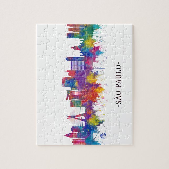 São Paulo Brazil Skyline Puzzle (Vertikal)