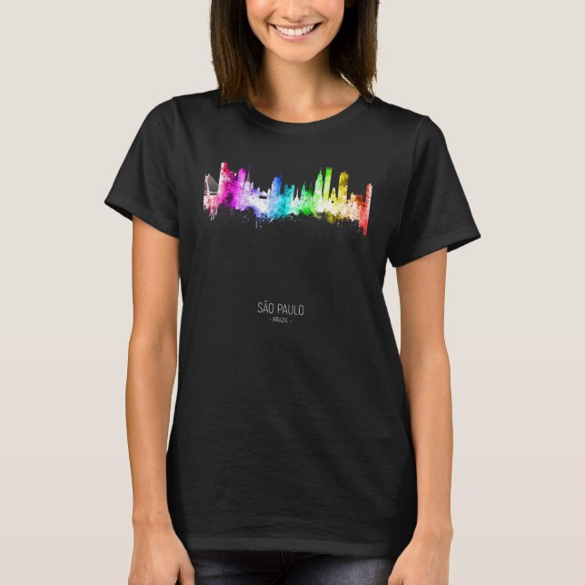 Sao Paulo Brazil Skyline Skyscrapers T-Shirt (Vorderseite)