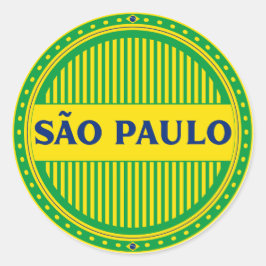 São Paulo City Pride – Brazilian Identity Runder Aufkleber