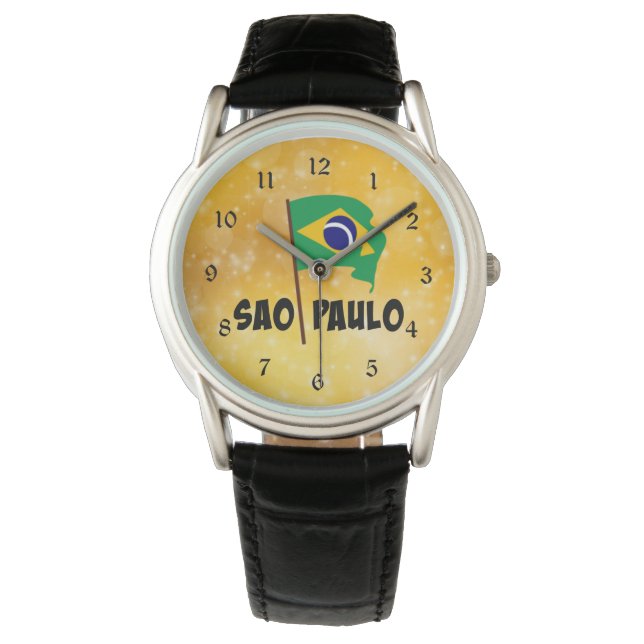 Sao Paulo, Flagge Brasiliens Armbanduhr (Vorderseite)