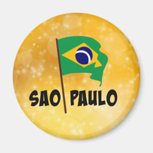 Sao Paulo, Flagge Brasiliens Magnet