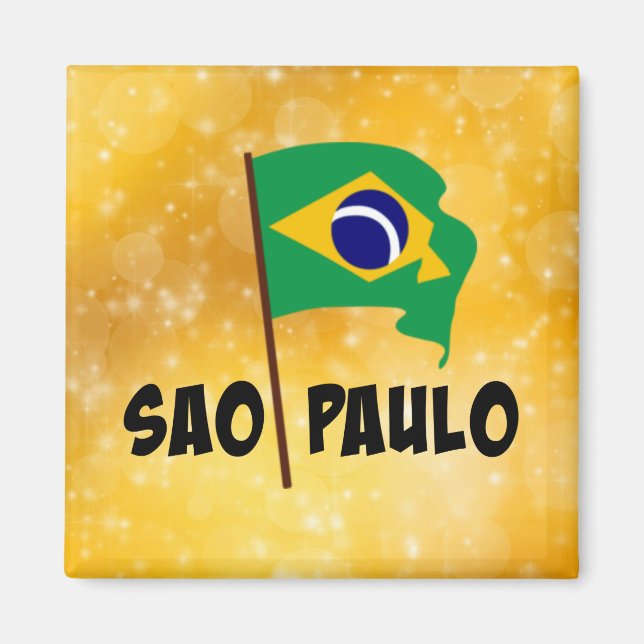 Sao Paulo, Flagge Brasiliens Magnet (Vorne)